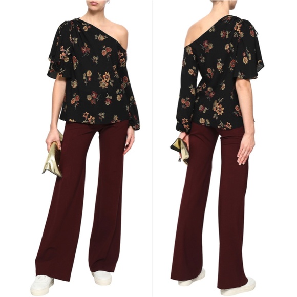 A.L.C. Marissa floral-print silk-crepe top
